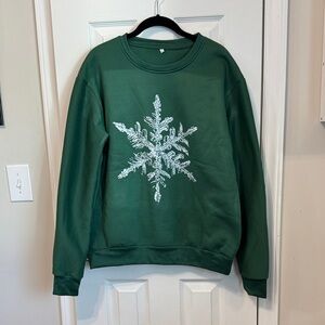 Green Snowflake Sweater